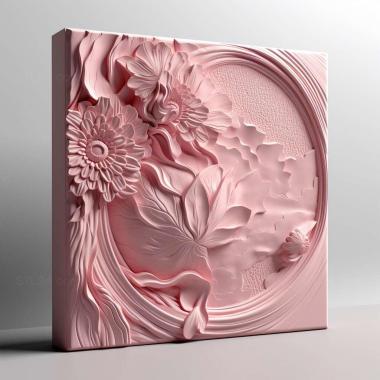 Patterns and decorations stl light pink 4 3d model